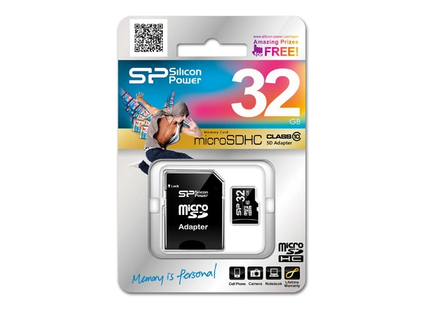 Micro SDHC adap klasse 10, 32GB